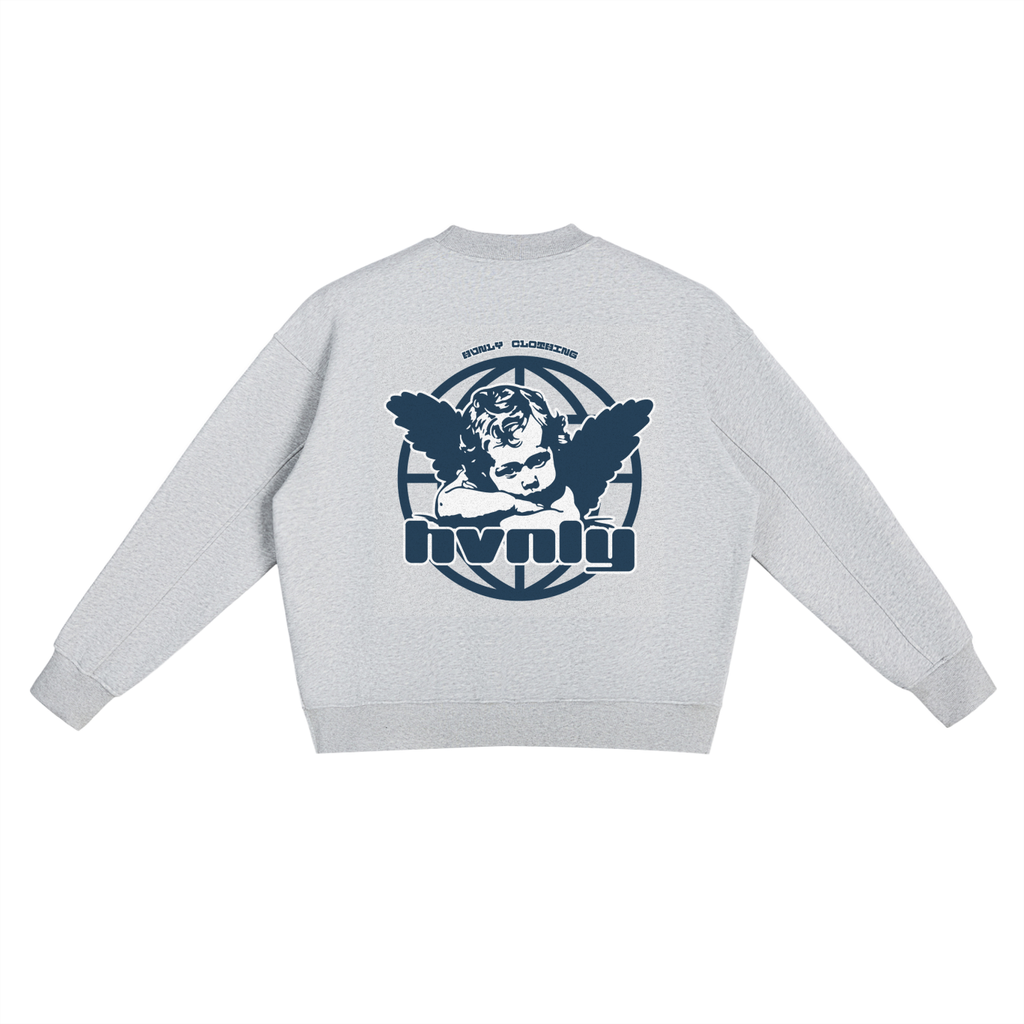 Gray Hvnly Fleece Side Slit Crewneck Sweatshirt