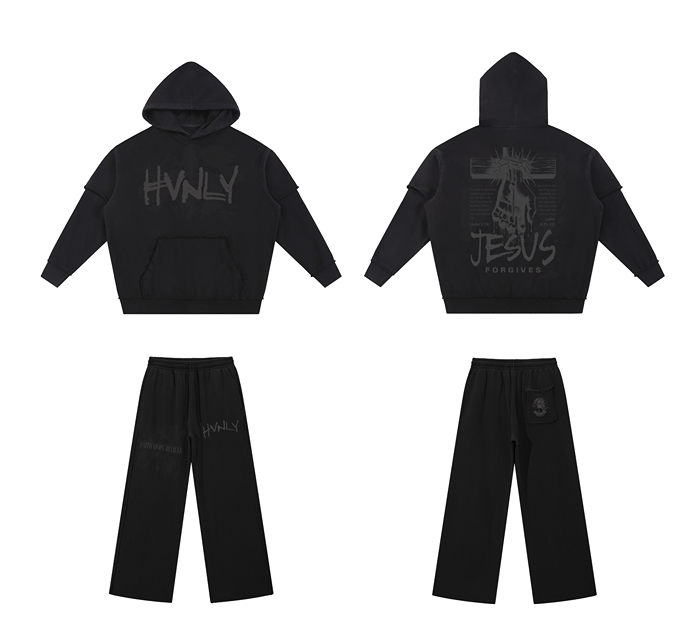 Black Jesus Forgives Hoodie and Sweats