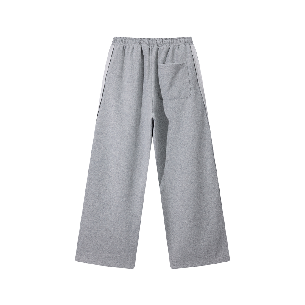 Gray Hvnly Contrast Tape Straight-Leg Sweatpants