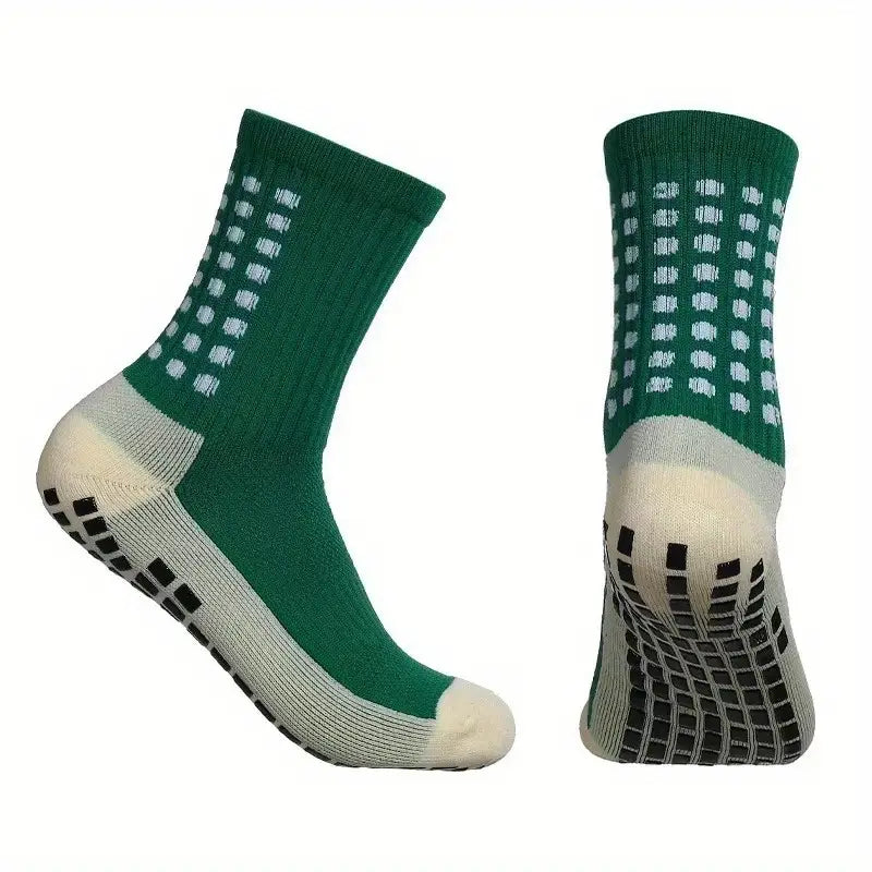 Grip Soccer Socks Anti Slip Athletic Socks Non-Slip Football Basketball Socks with Grip Pads
