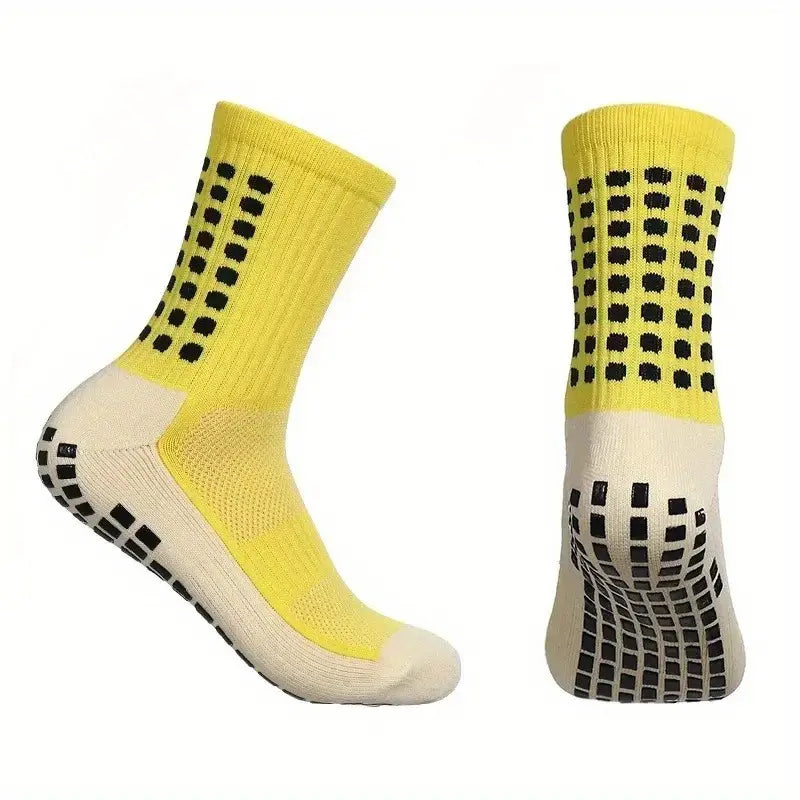 Grip Soccer Socks Anti Slip Athletic Socks Non-Slip Football Basketball Socks with Grip Pads